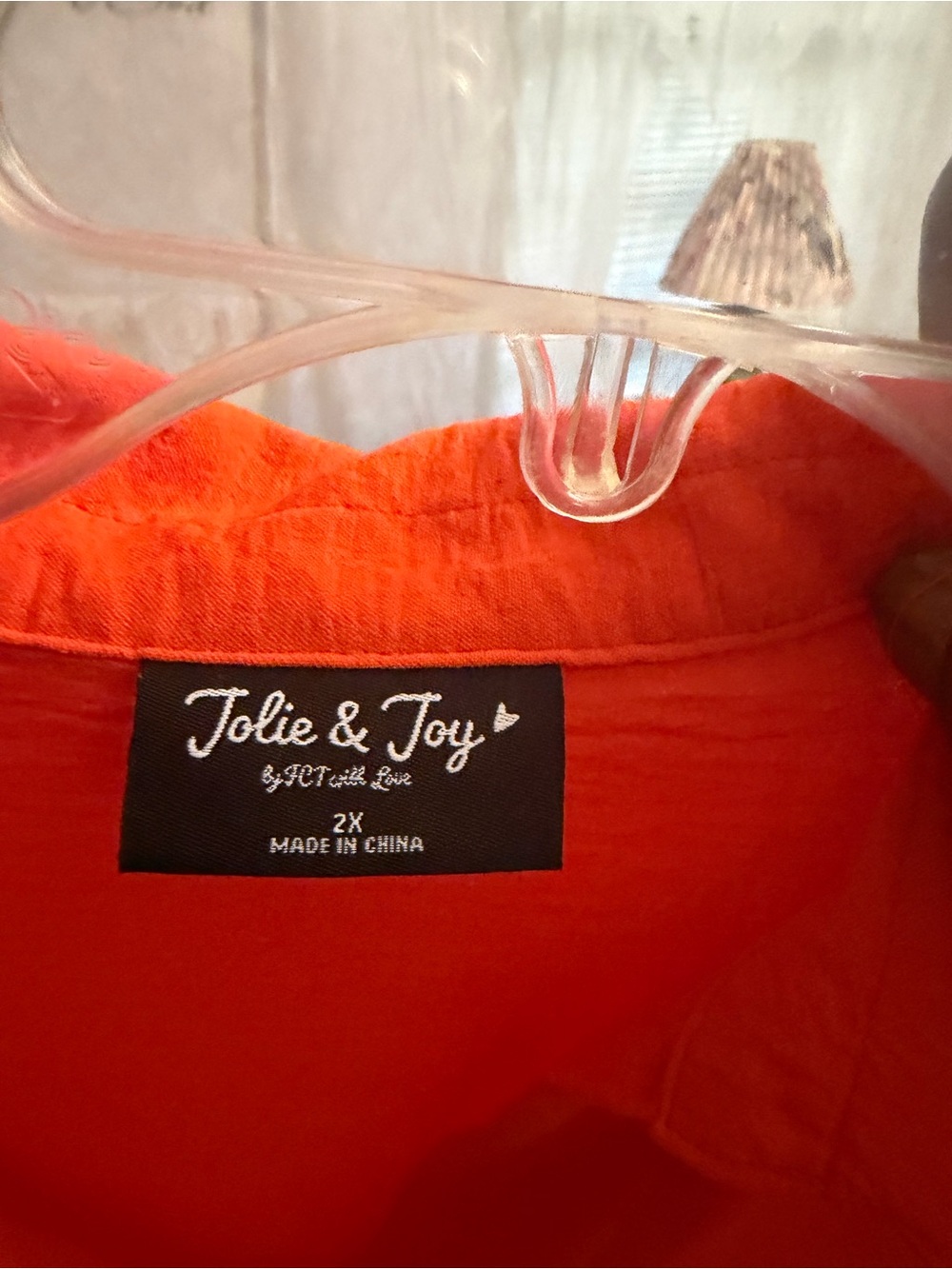 Talbots Vibrant Orange Collared Tunic - Picture 3 of 3